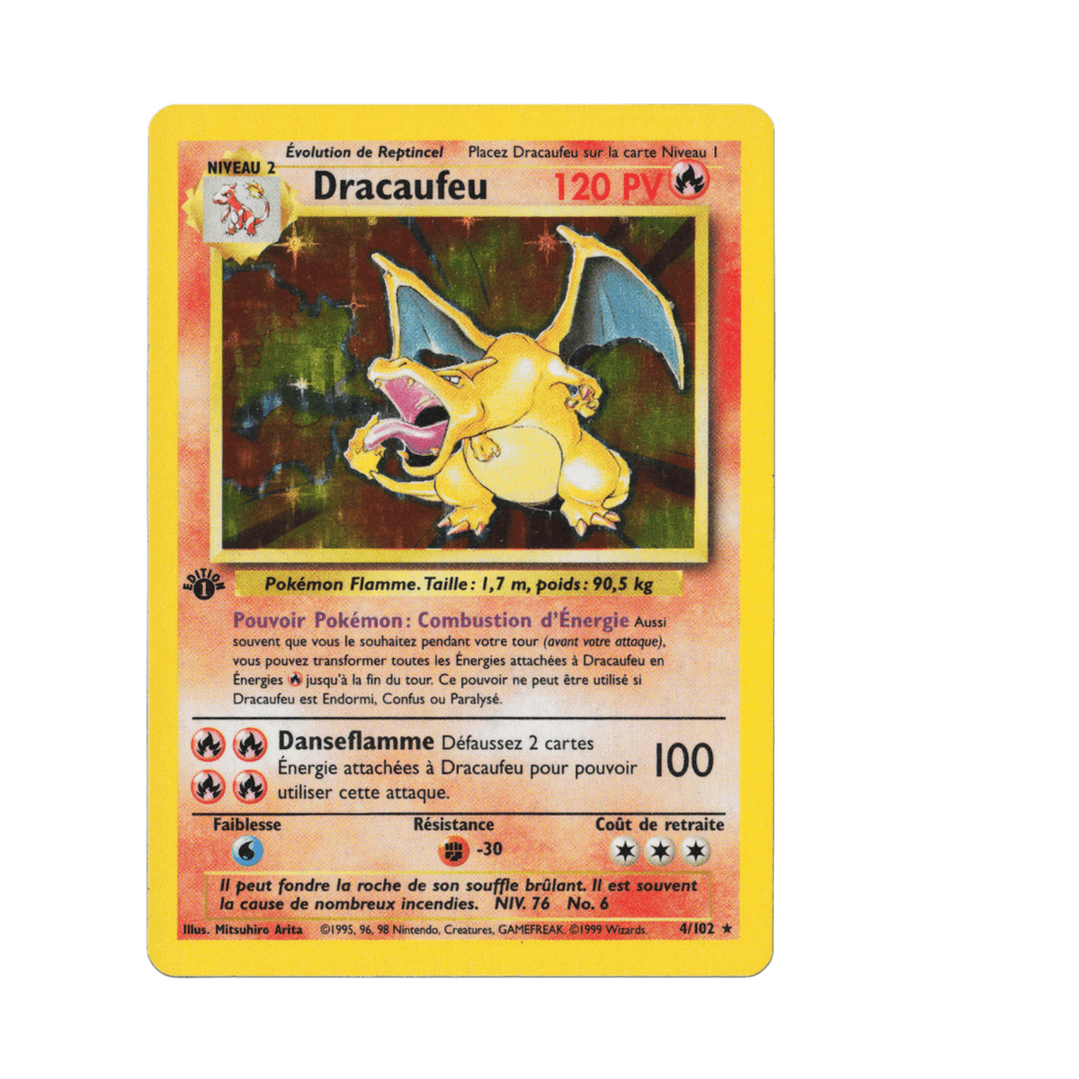 Dracaufeu holographique du Set de Base Pokémon