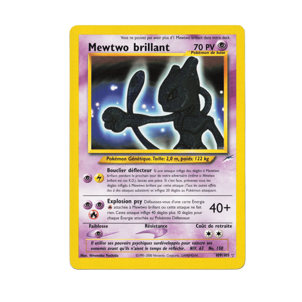 Mewtwo, l'une des premieres cartes promo de film Pokemon