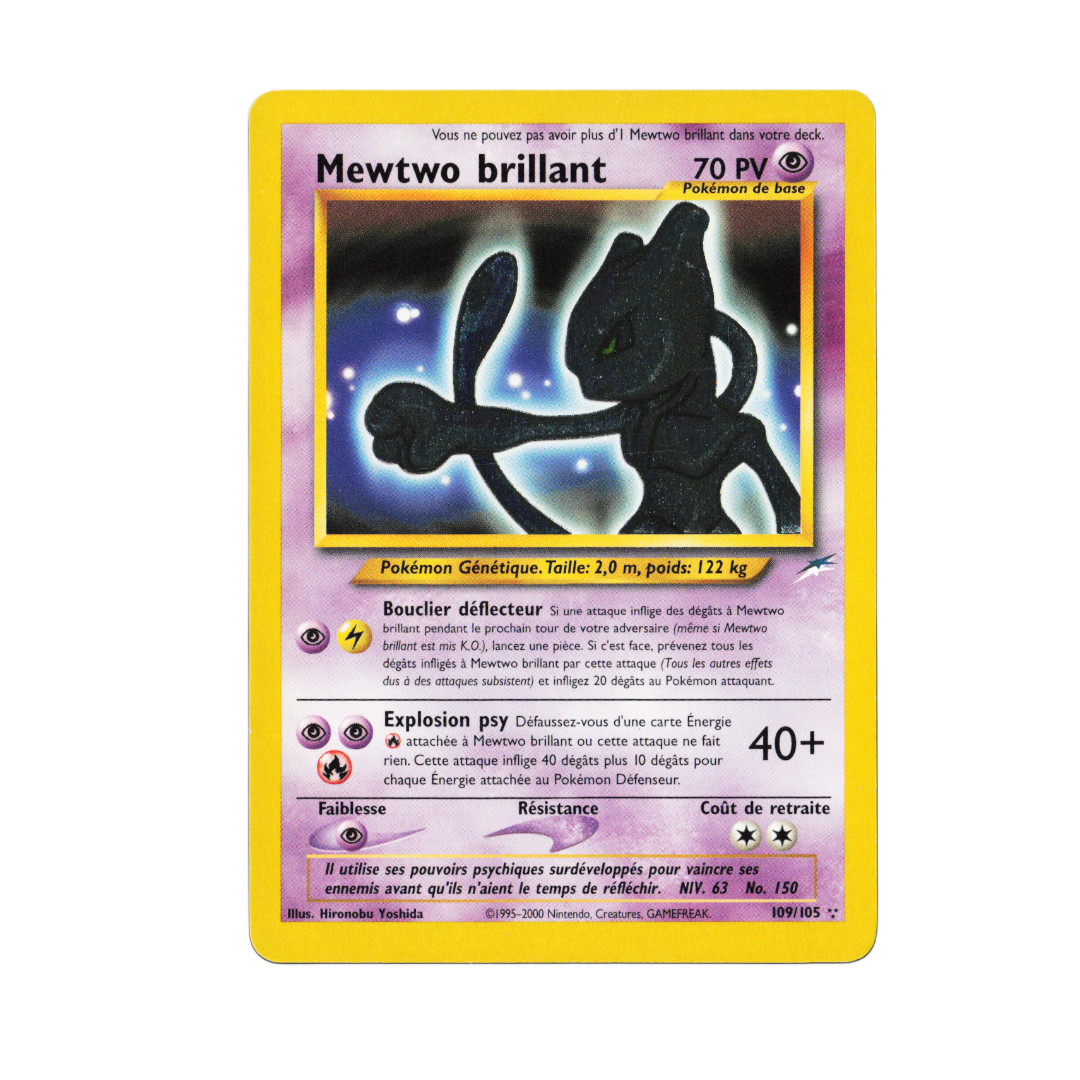 Carte Mewtwo Brillant Neo Destiny Pokemon Vintage